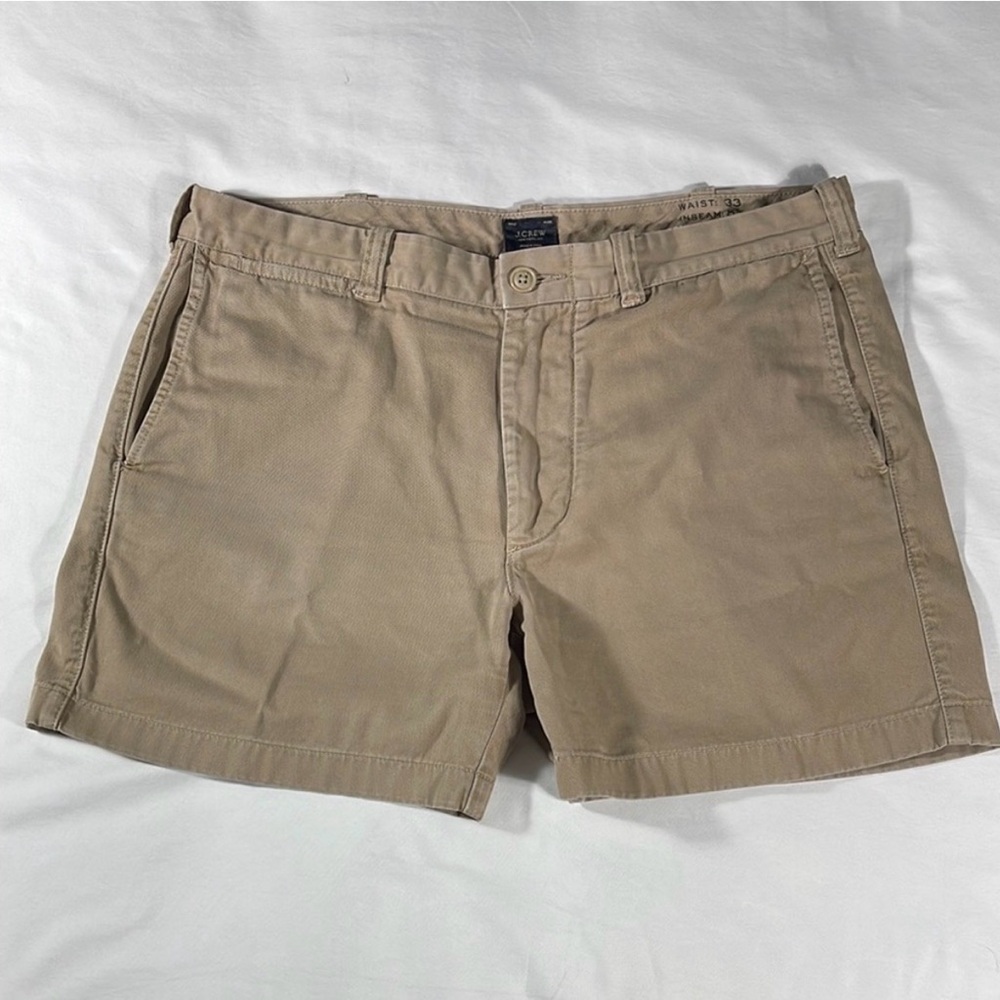 J. Crew Men’s Khaki 5" Inseam Chino Shorts - Size 34